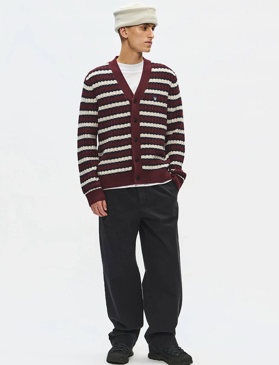 WOOD WOOD - WWClaes cardigan 25482 - cardigans - decadent chocolate stripe - 2