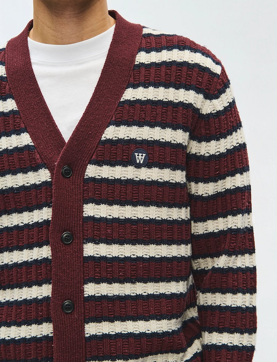WOOD WOOD - WWClaes cardigan 25482 - cardigans - decadent chocolate stripe - 4