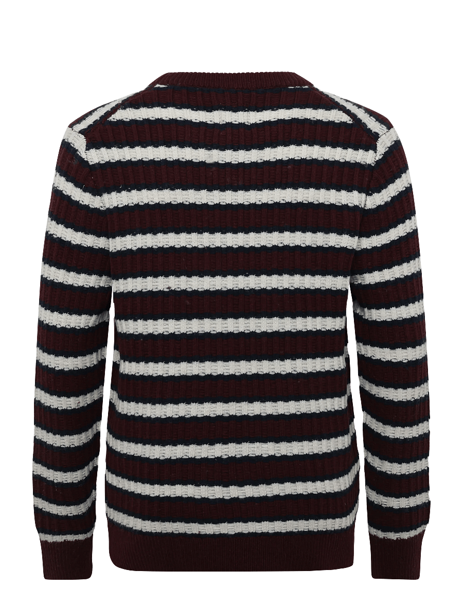 WOOD WOOD - WWClaes crew neck 25482 - rundhals - decadent chocolate stripe - 2