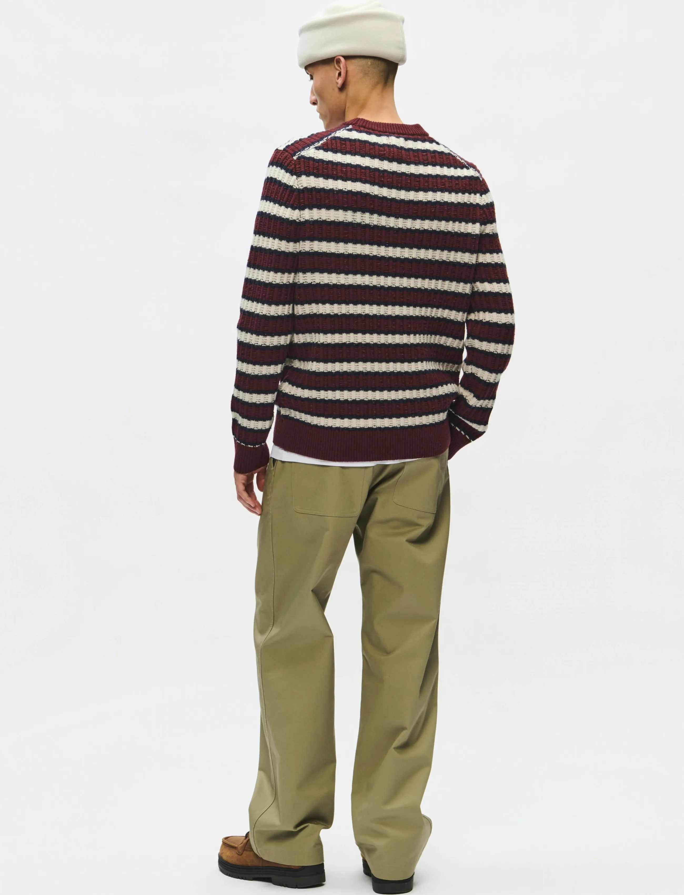 WOOD WOOD - WWClaes crew neck 25482 - rund hals - decadent chocolate stripe - 3
