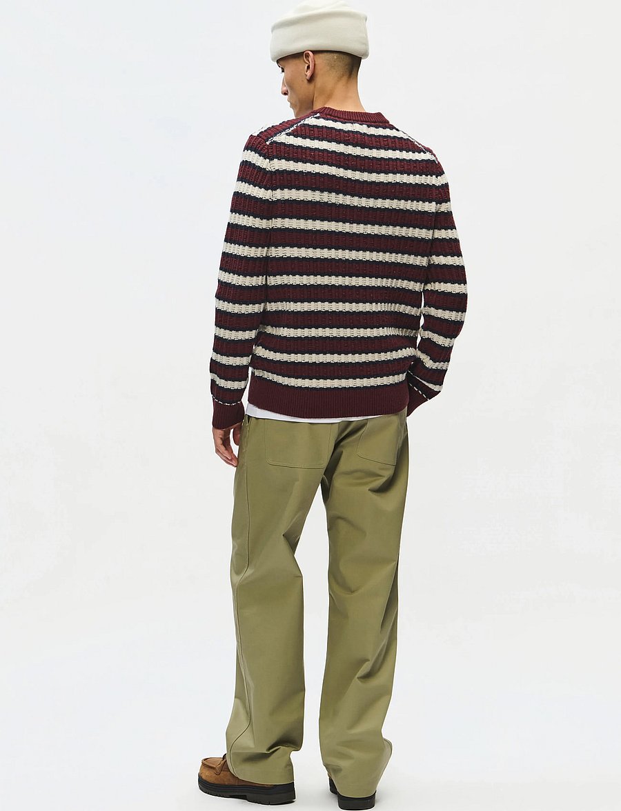 WOOD WOOD - WWClaes crew neck 25482 - rund hals - decadent chocolate stripe - 3