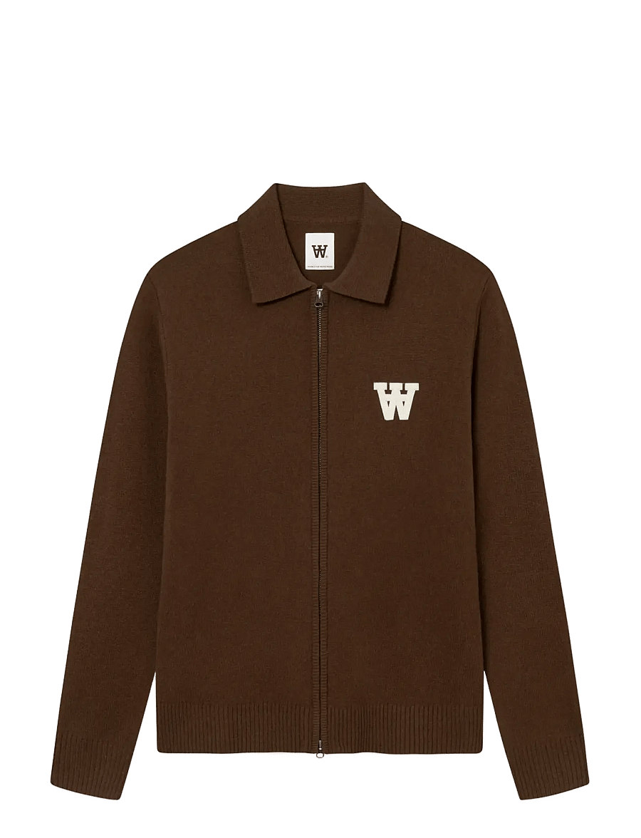 WOOD WOOD - WWTay zipper cardigan 25081 - cardigans - desert palm - 1