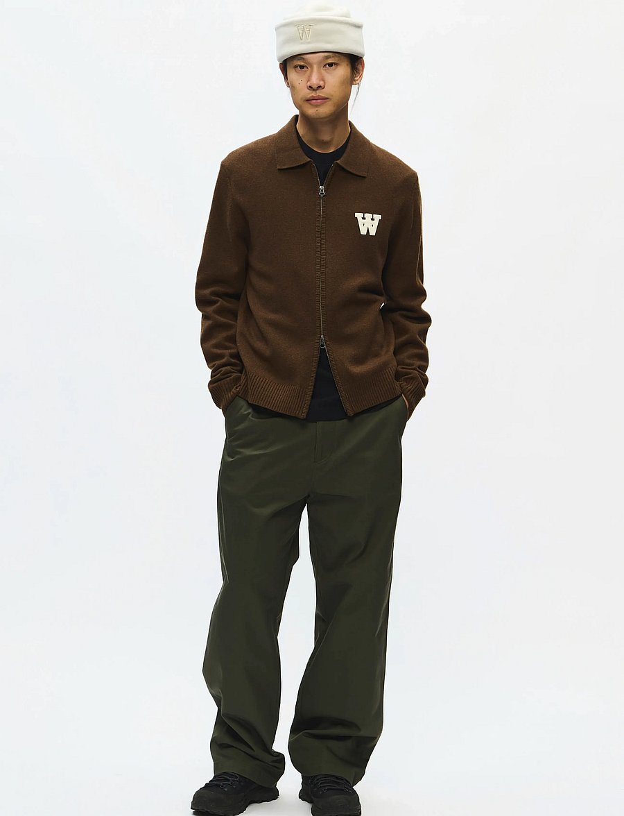 WOOD WOOD - WWTay zipper cardigan 25081 - cardigans - desert palm - 2