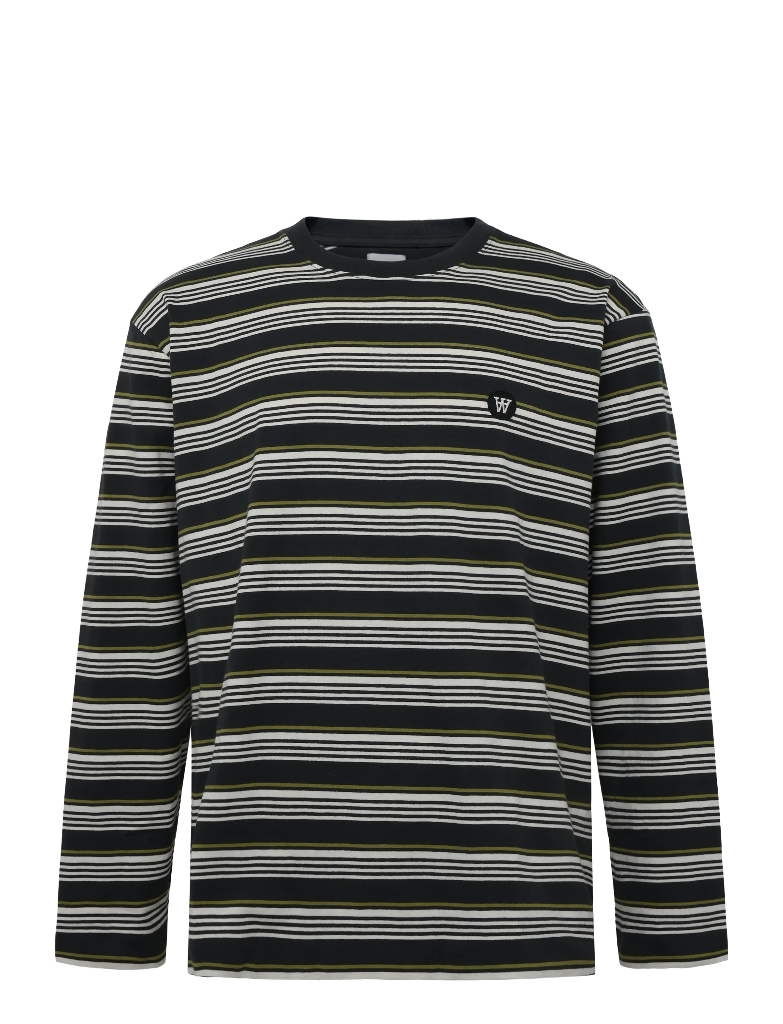 WOOD WOOD - WWLucas LS tee 25381 - pikkade varrukatega t-särgid - pirate black stripe - 1
