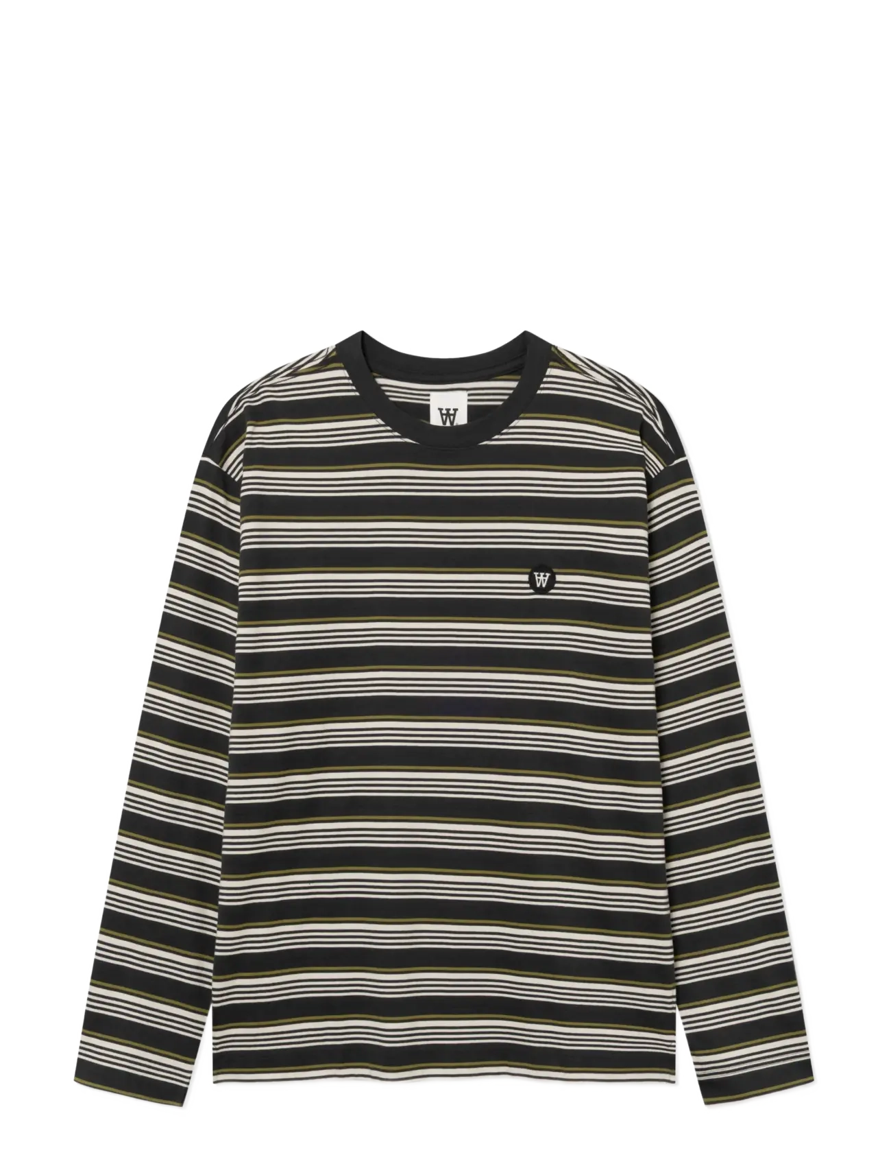 WOOD WOOD - WWLucas LS tee 25381 - langærmede t-shirts - pirate black stripe - 1