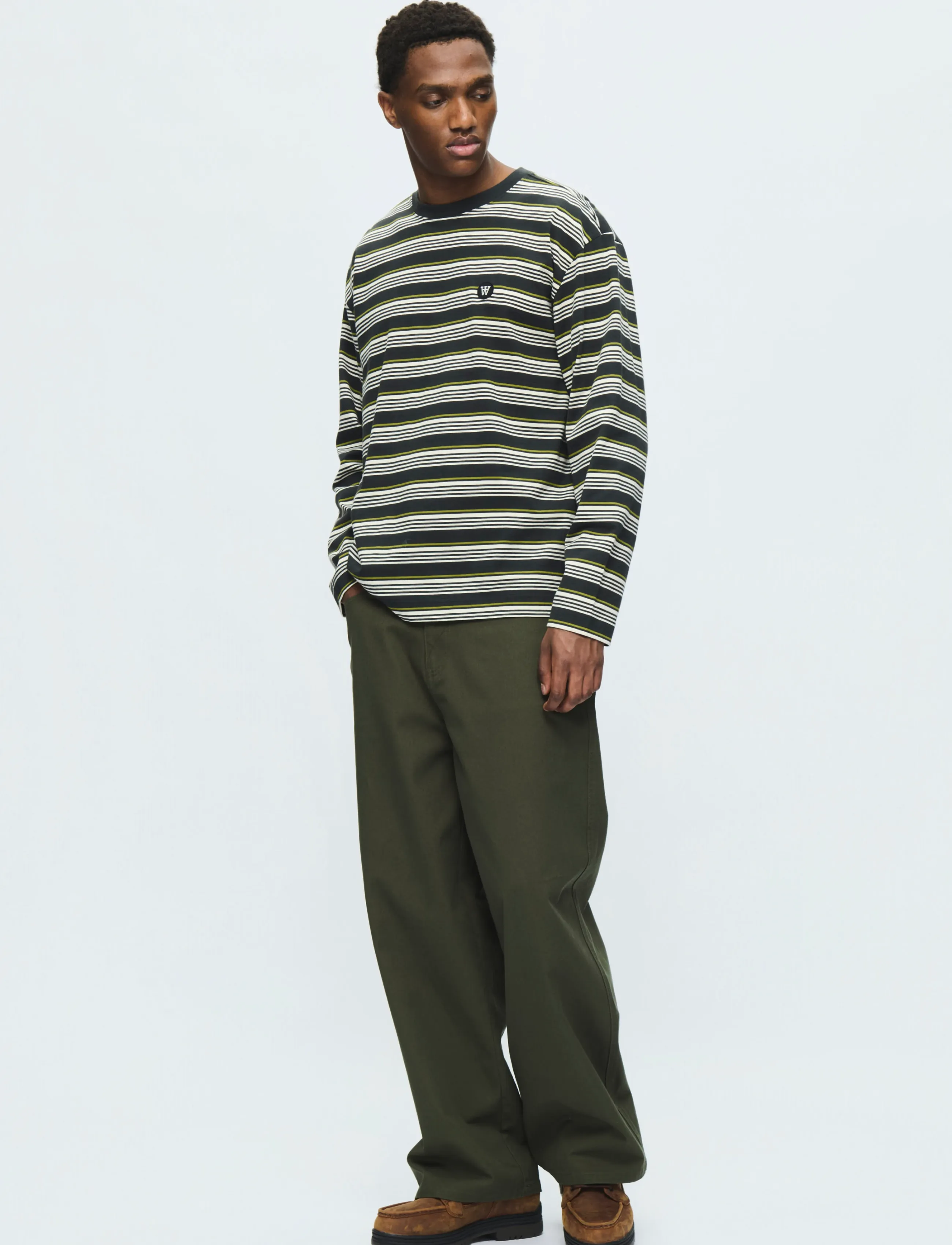 WOOD WOOD - WWLucas LS tee 25381 - langærmede t-shirts - pirate black stripe - 3