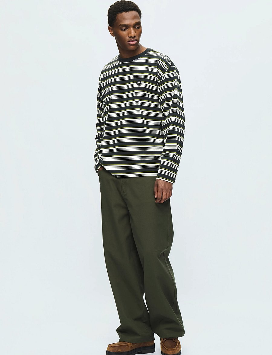 WOOD WOOD - WWLucas LS tee 25381 - langærmede t-shirts - pirate black stripe - 3