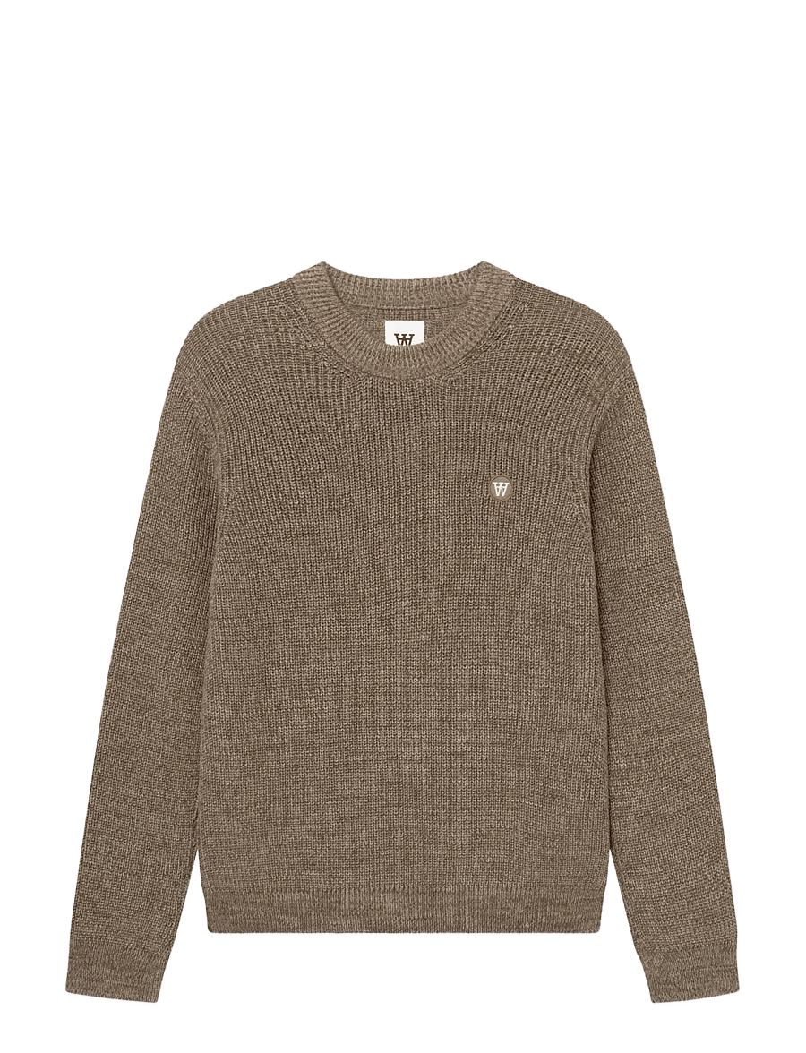 WOOD WOOD - WWHalum crew neck 25488 - rundhals - desert palm melange - 1