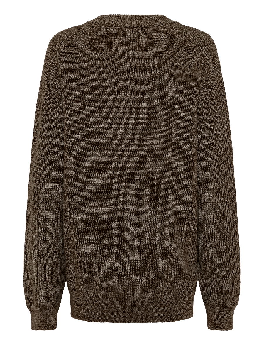 WOOD WOOD - WWHalum crew neck 25488 - rund hals - desert palm melange - 2