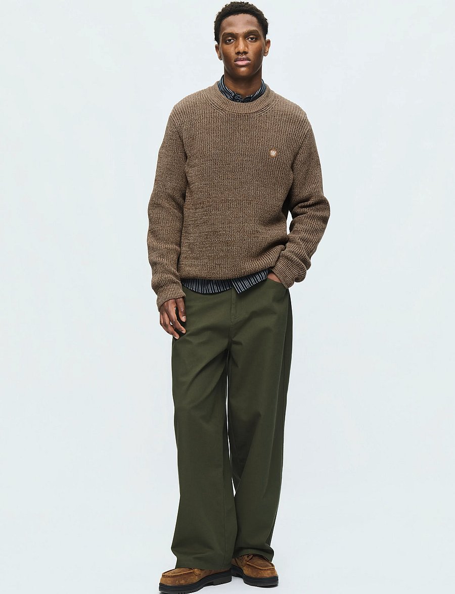 WOOD WOOD - WWHalum crew neck 25488 - rundhals - desert palm melange - 3
