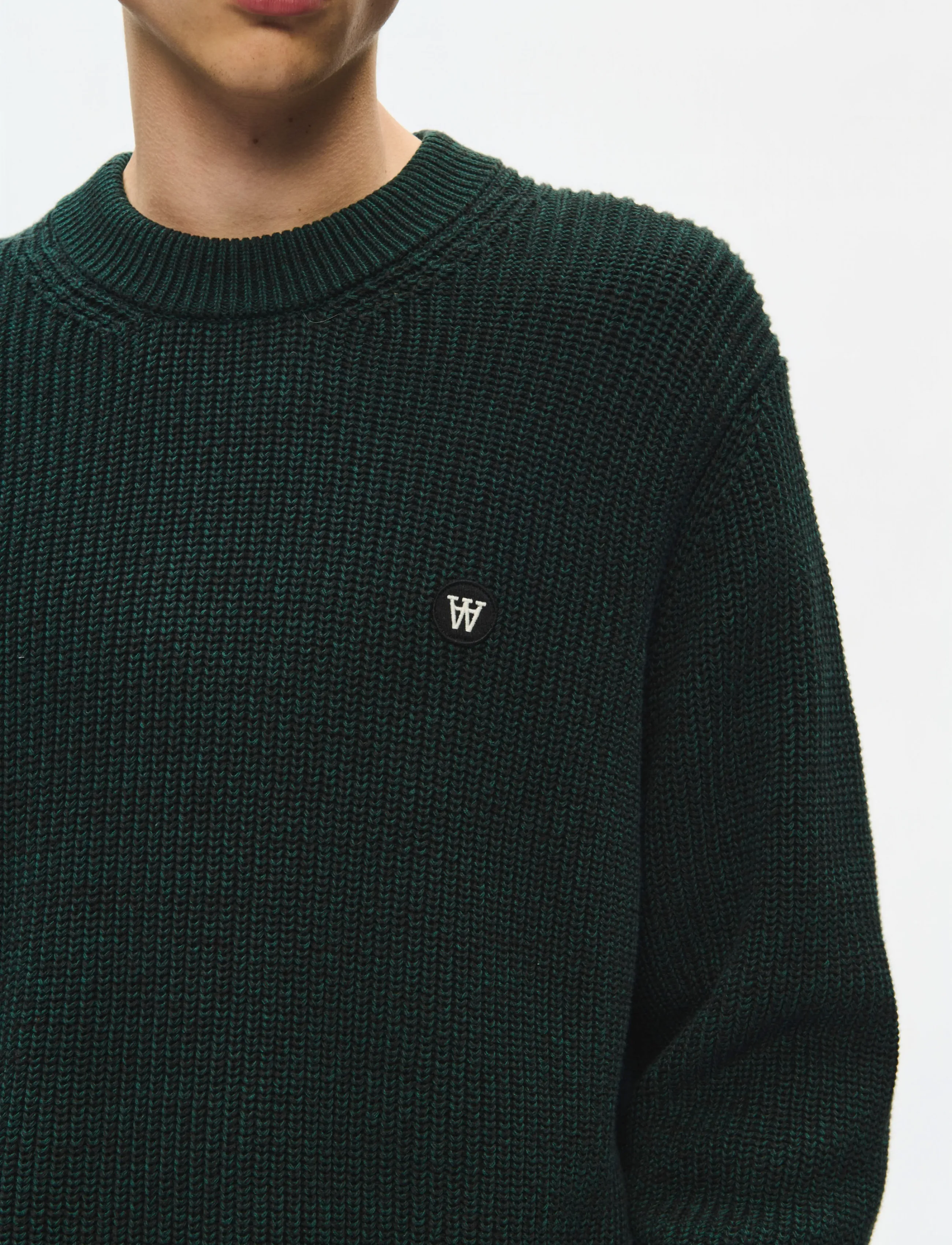 WOOD WOOD - WWHalum crew neck 25488 - rund hals - ponderosa pine melange - 5