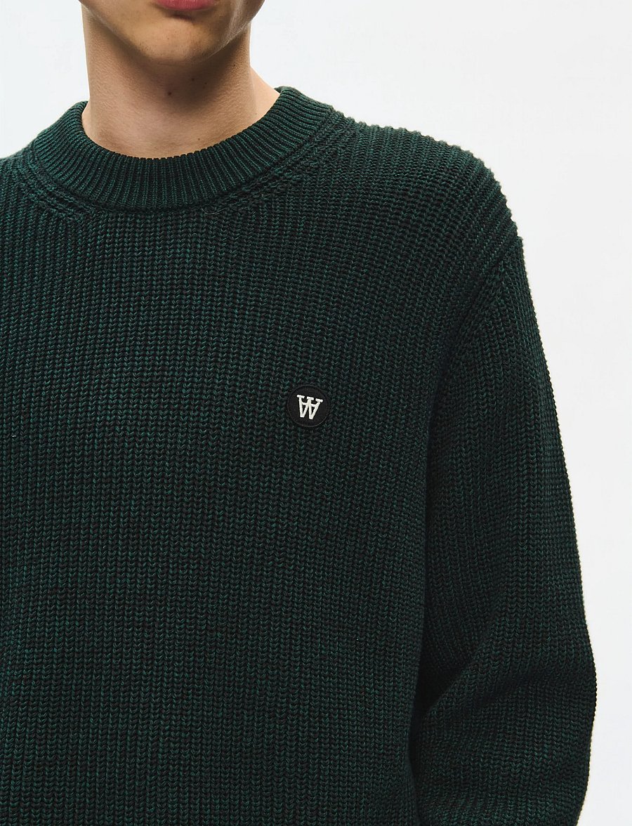 WOOD WOOD - WWHalum crew neck 25488 - rund hals - ponderosa pine melange - 5