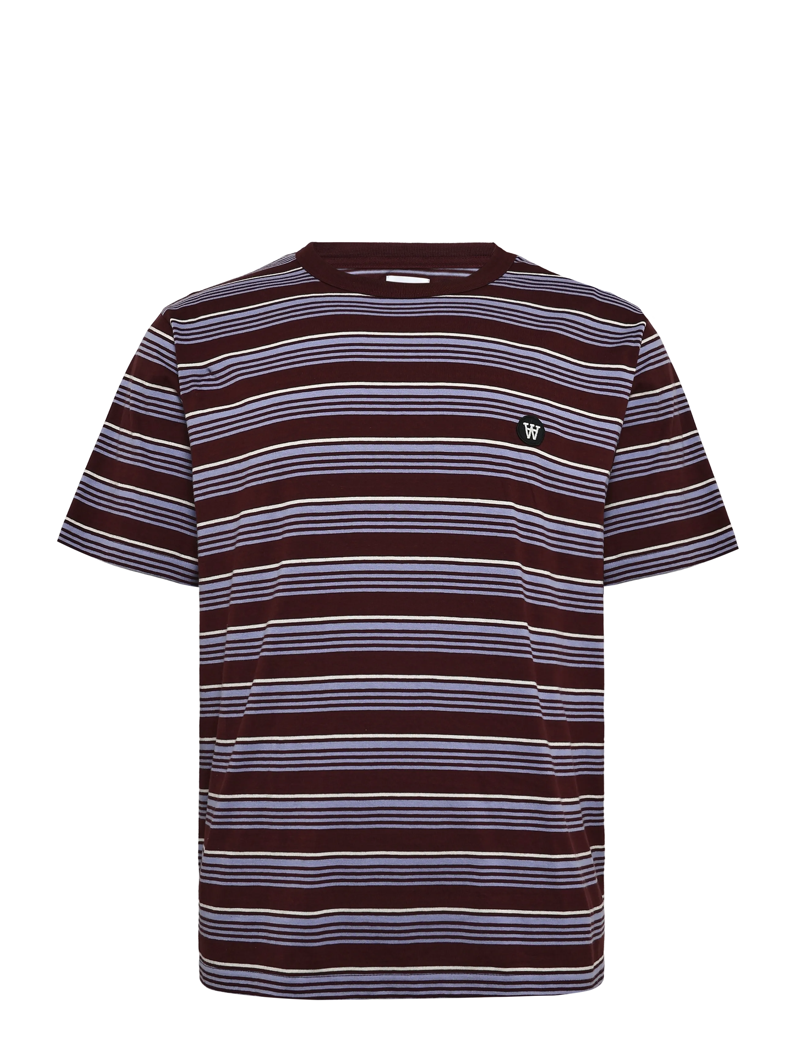 WOOD WOOD - WWLucas tee 25381 - short-sleeved t-shirts - decadent chocolate stripe - 1
