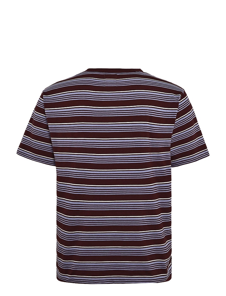 WOOD WOOD - WWLucas tee 25381 - short-sleeved t-shirts - decadent chocolate stripe - 2
