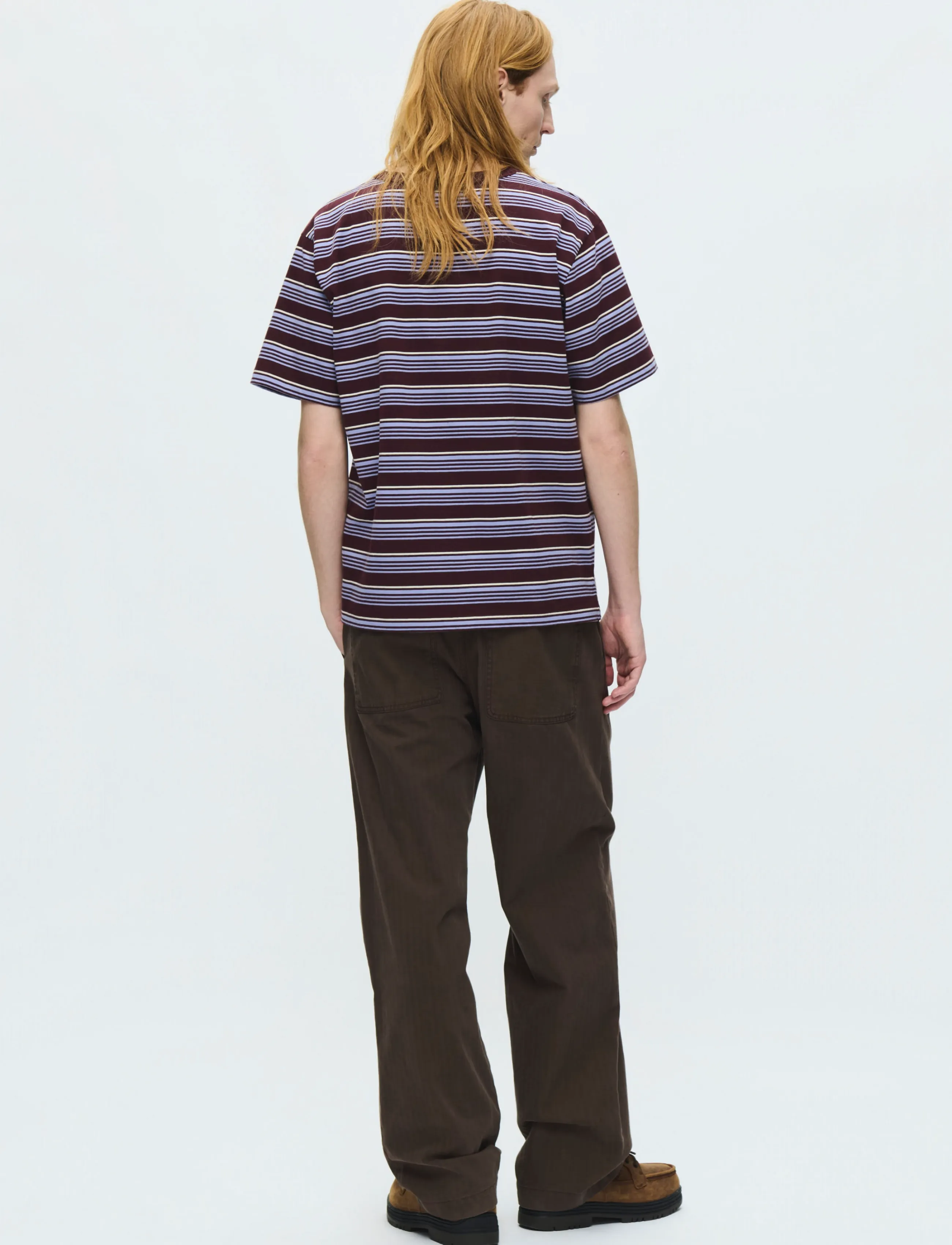 WOOD WOOD - WWLucas tee 25381 - kortærmede t-shirts - decadent chocolate stripe - 3