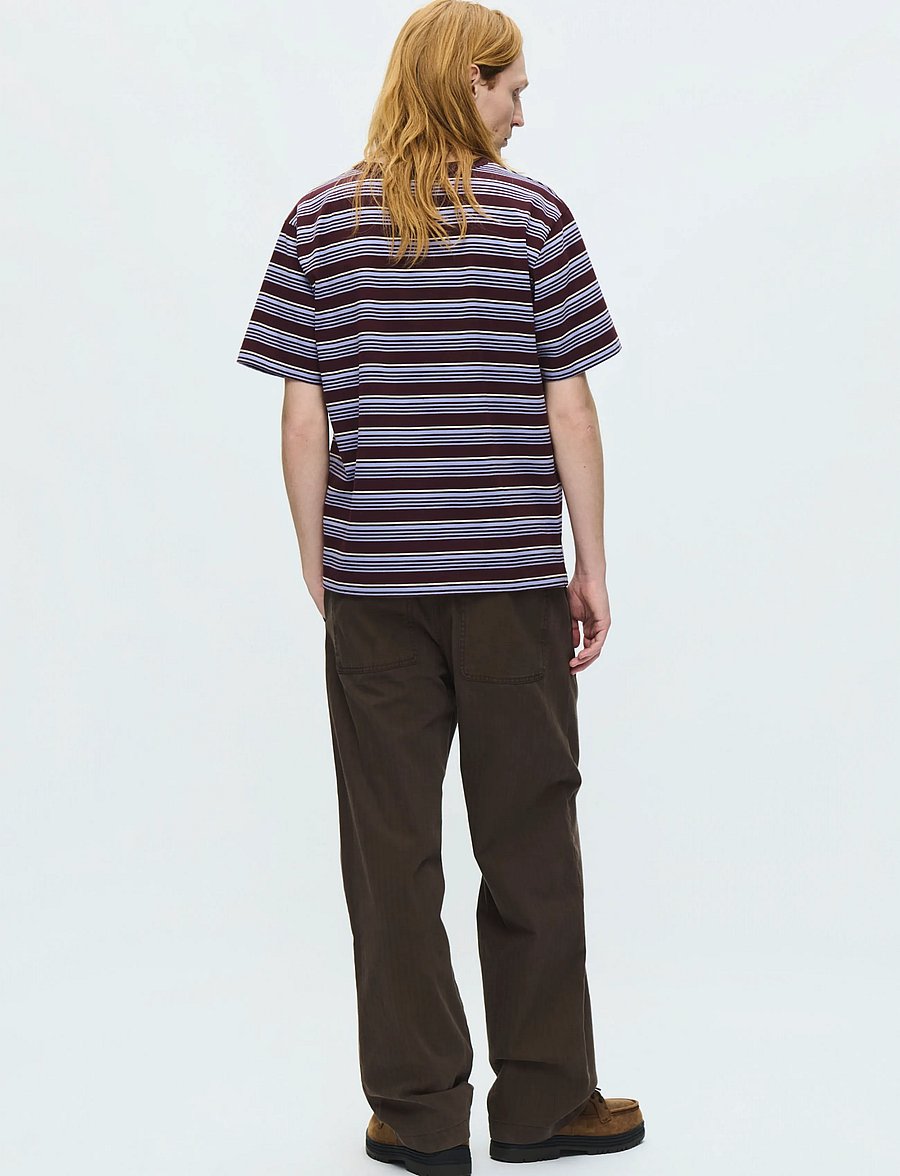 WOOD WOOD - WWLucas tee 25381 - kortærmede t-shirts - decadent chocolate stripe - 3