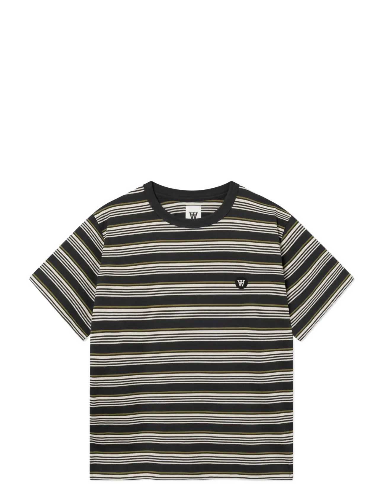 WOOD WOOD - WWLucas tee 25381 - kortærmede t-shirts - pirate black stripe - 1