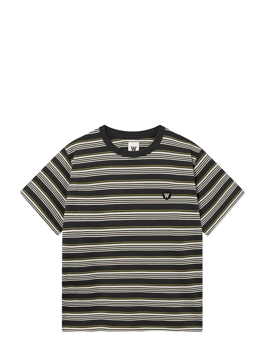 WOOD WOOD - WWLucas tee 25381 - kortærmede t-shirts - pirate black stripe - 1