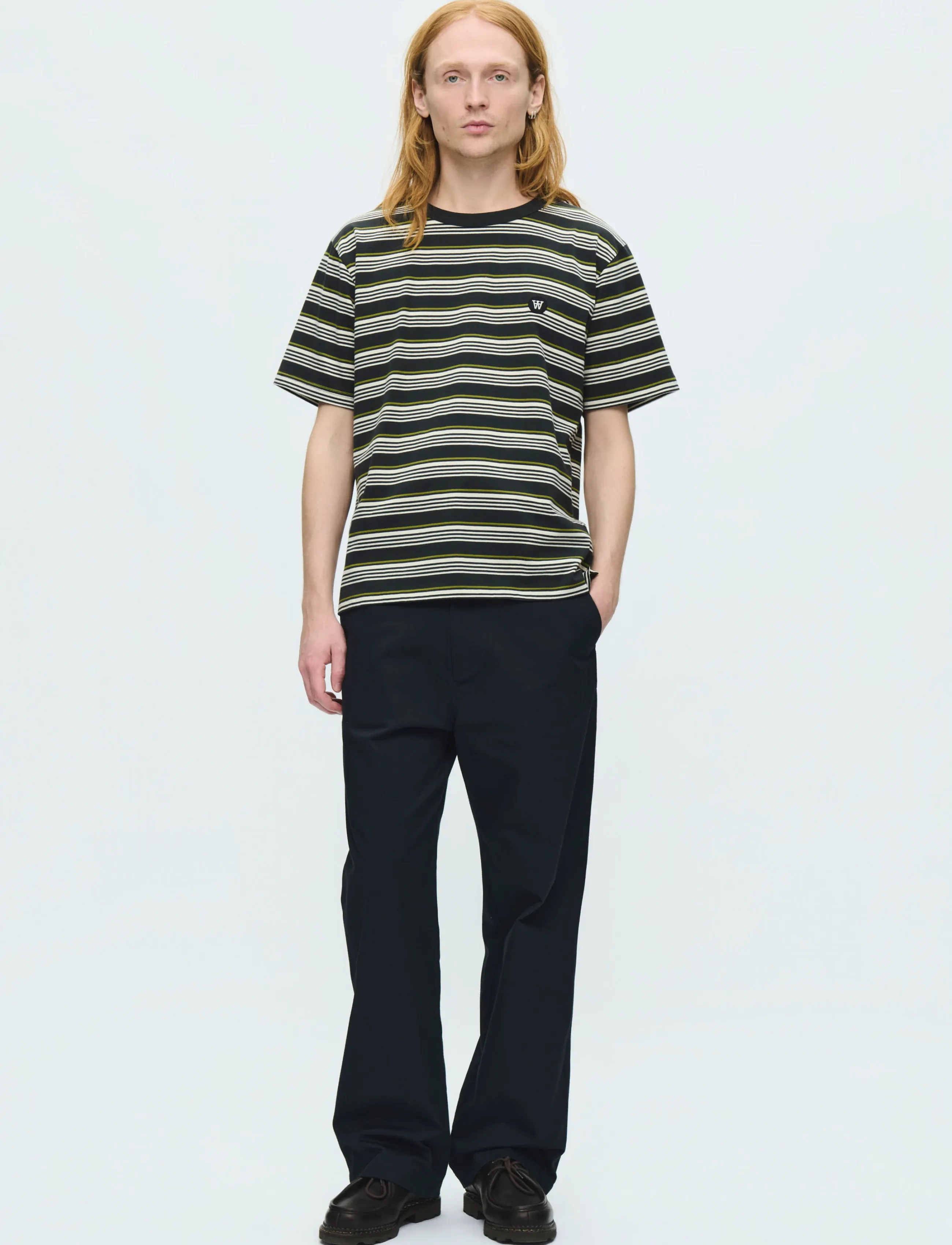 WOOD WOOD - WWLucas tee 25381 - kortærmede t-shirts - pirate black stripe - 2