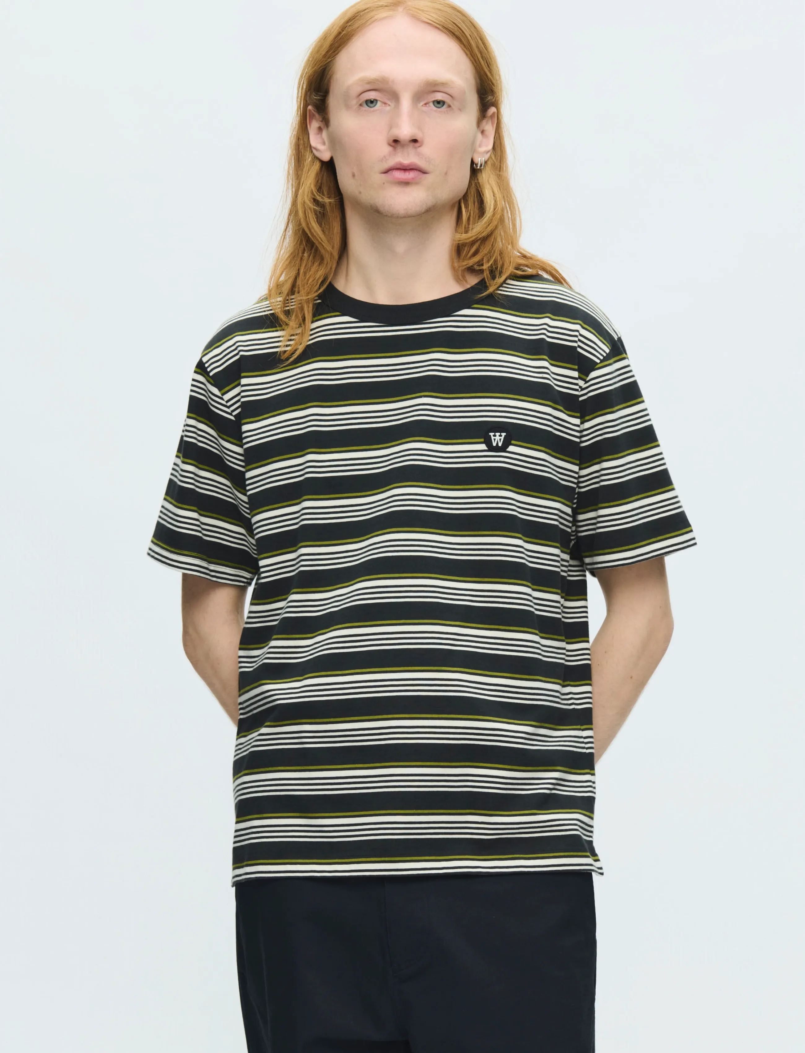 WOOD WOOD - WWLucas tee 25381 - kortærmede t-shirts - pirate black stripe - 4