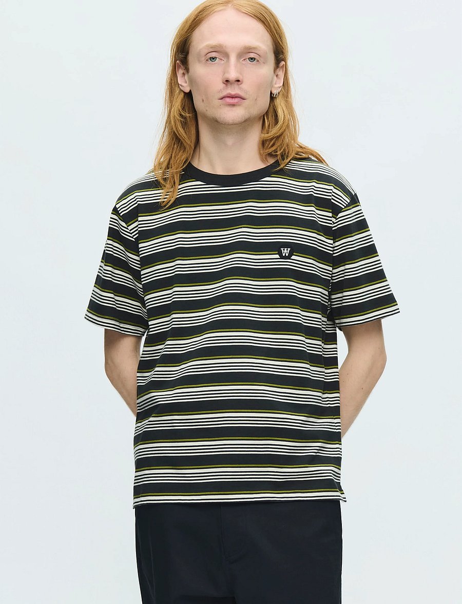WOOD WOOD - WWLucas tee 25381 - kortærmede t-shirts - pirate black stripe - 4