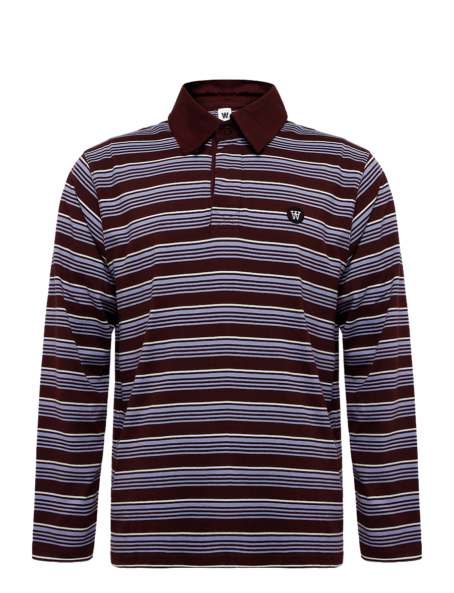 WOOD WOOD - WWLandon X polo 25381 - langärmelig - decadent chocolate stripe - 1