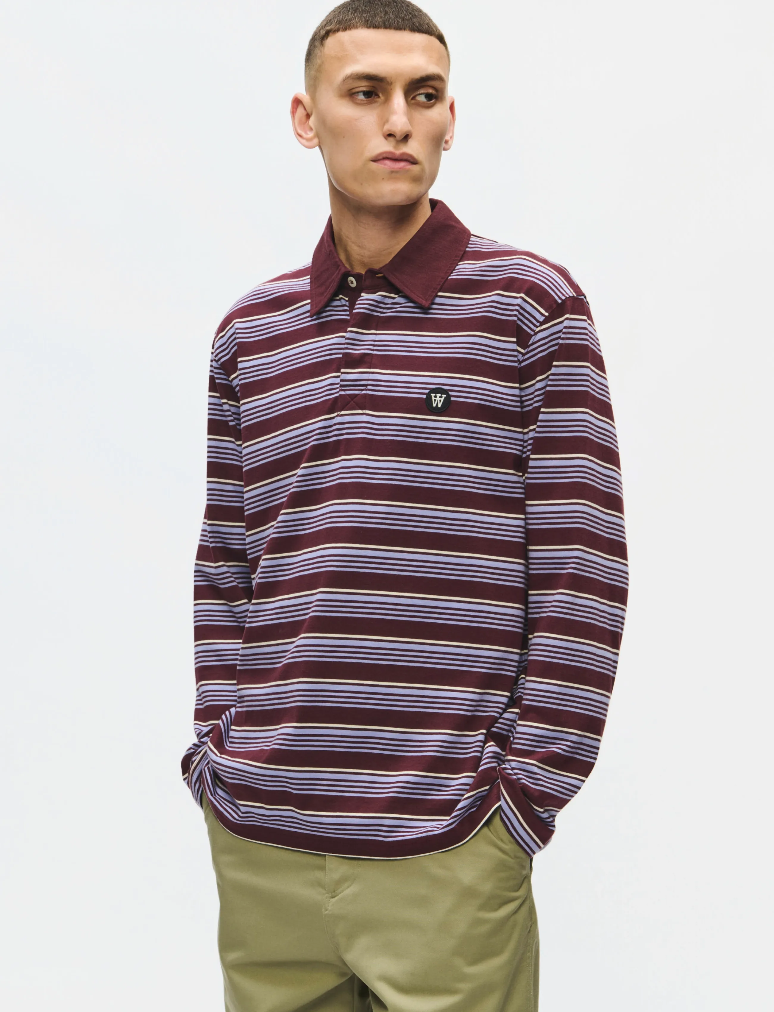WOOD WOOD WWLandon X polo 25381 - Kleidung - DECADENT CHOCOLATE STRIPE / brown