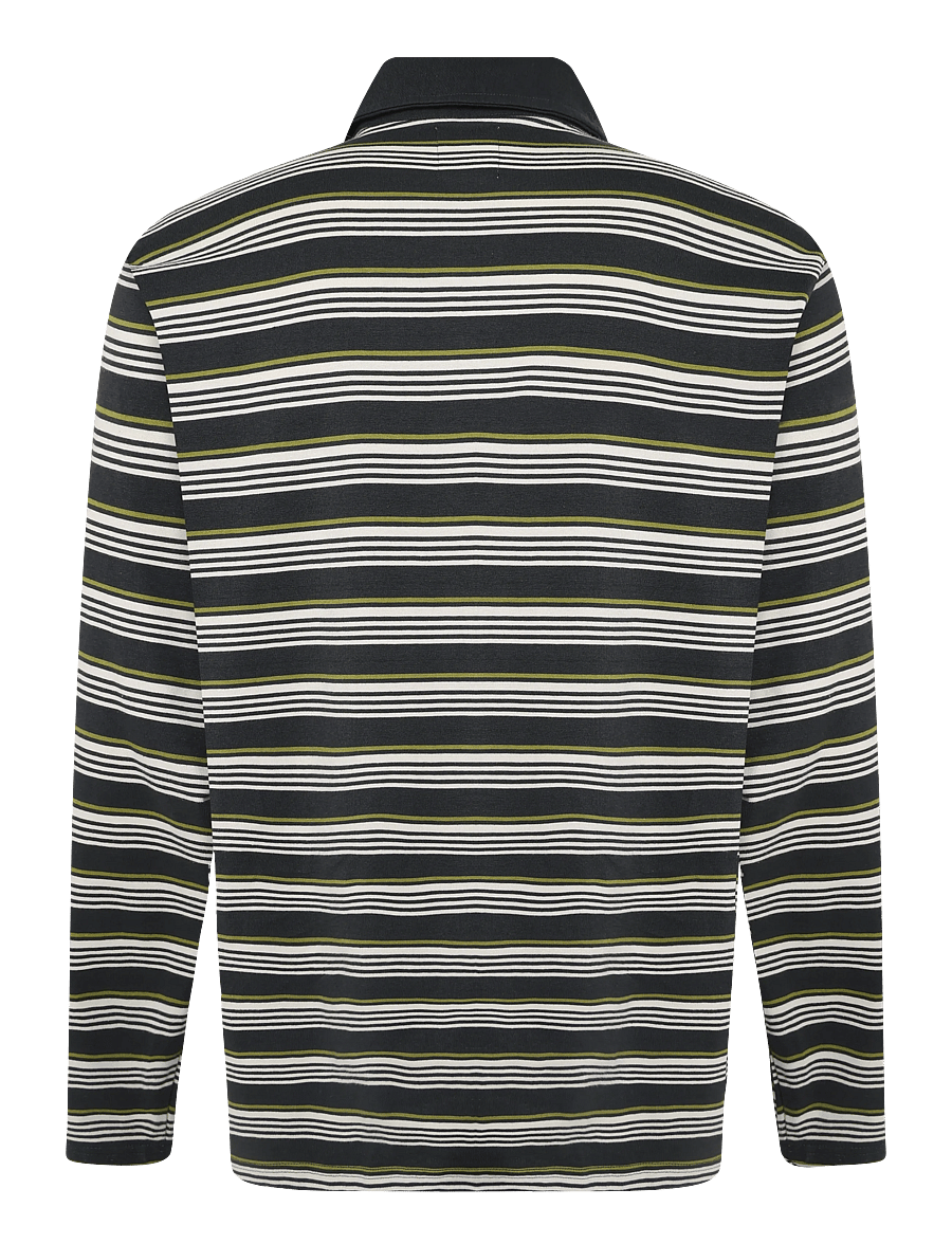 WOOD WOOD - WWLandon X polo 25381 - pikkade varrukatega polod - pirate black stripe - 2