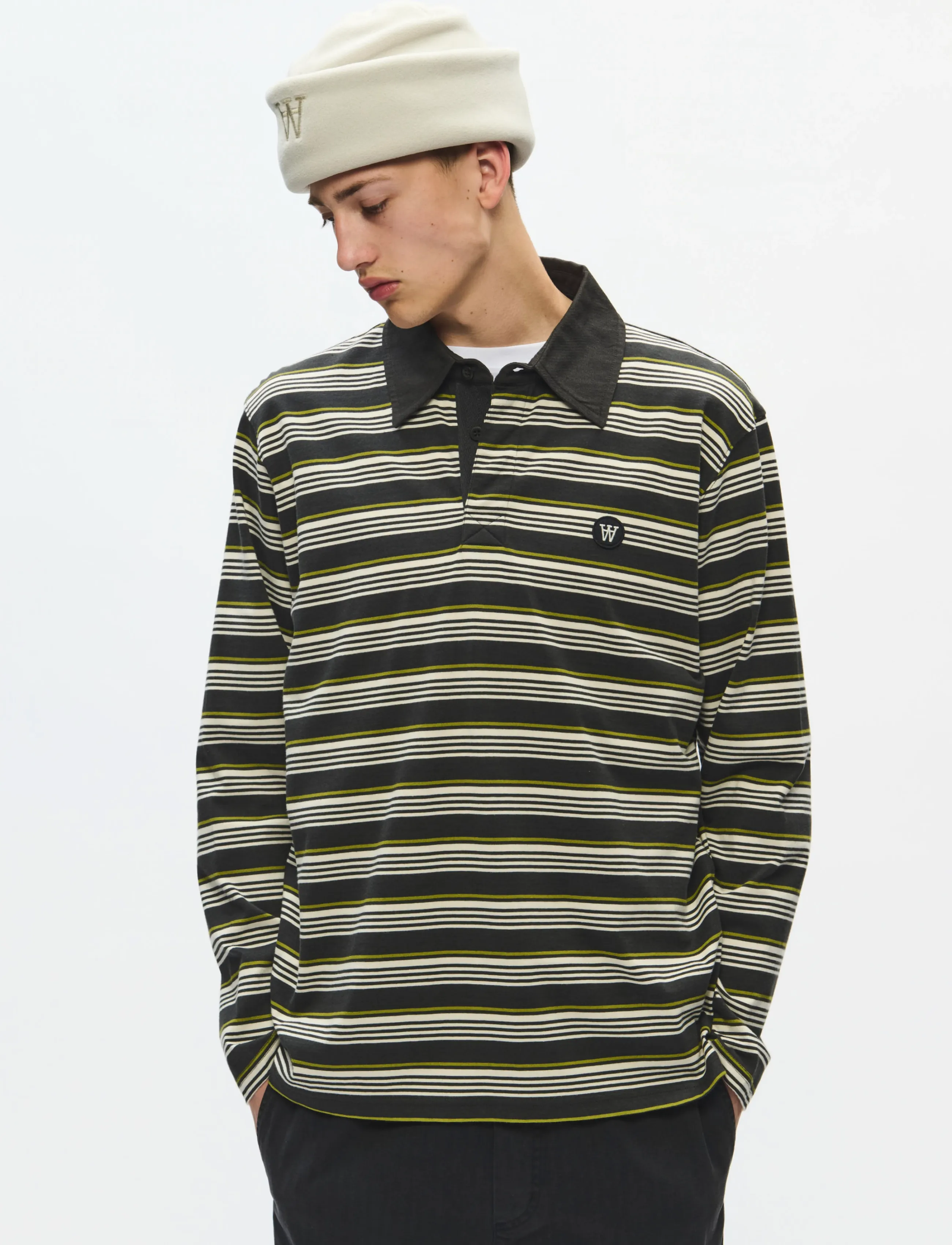 WOOD WOOD WWLandon X polo 25381 - Kleidung - PIRATE BLACK STRIPE / black