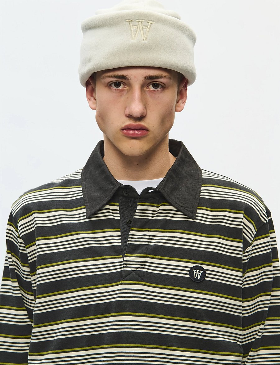 WOOD WOOD - WWLandon X polo 25381 - pikkade varrukatega polod - pirate black stripe - 5