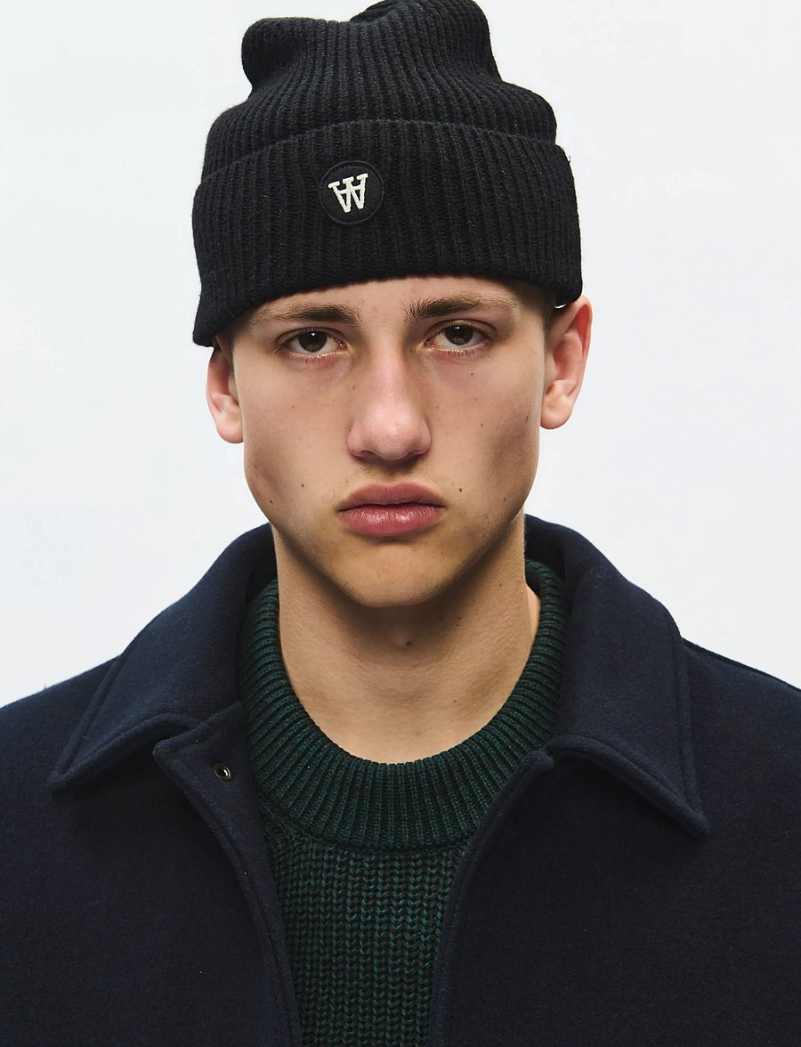 WOOD WOOD - WWVin beanie 25465 - shop efter stil - black - 0