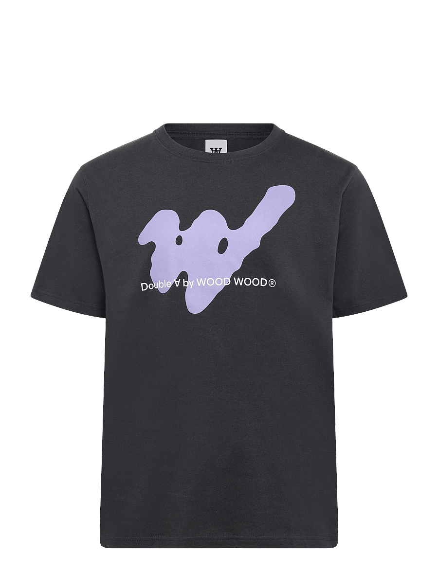 WOOD WOOD - WWAce ghost tee 25074 - kurzärmelige t-shirts - pirate black - 1