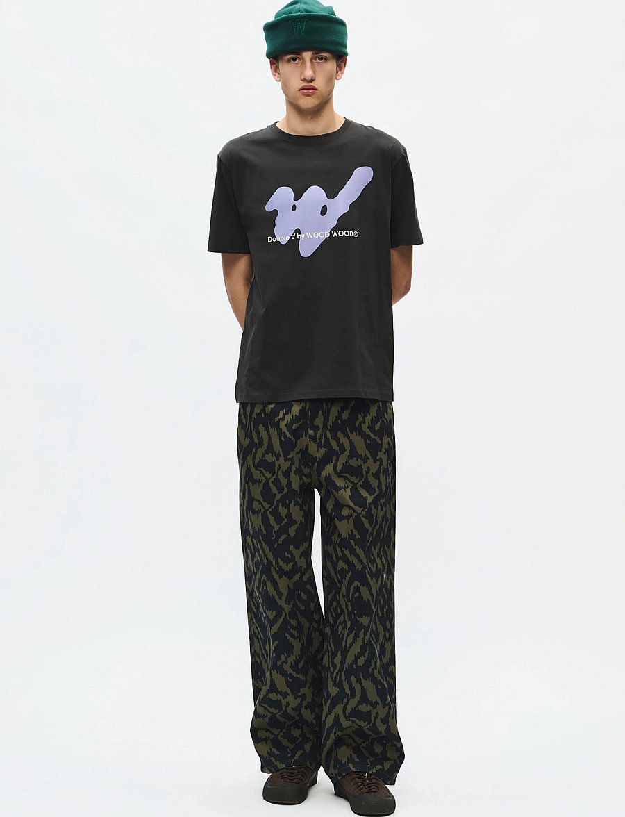 WOOD WOOD - WWAce ghost tee 25074 - kurzärmelige t-shirts - pirate black - 3
