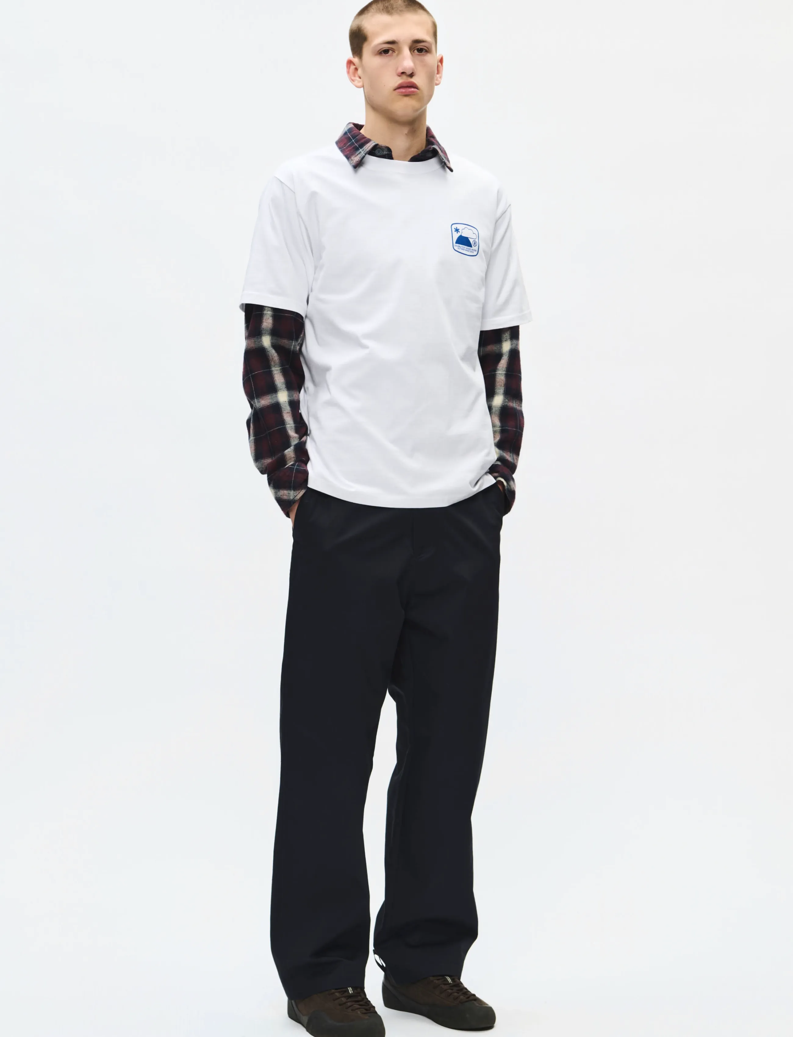 WOOD WOOD - WWAce outsider tee 25419 - kortærmede t-shirts - bright white - 3