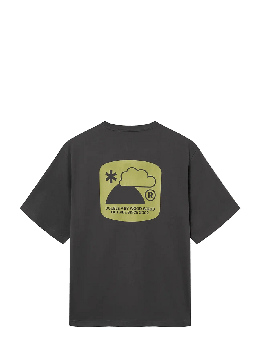 WOOD WOOD - WWAce outsider tee 25419 - lühikeste varrukatega t-särgid - pirate black - 2