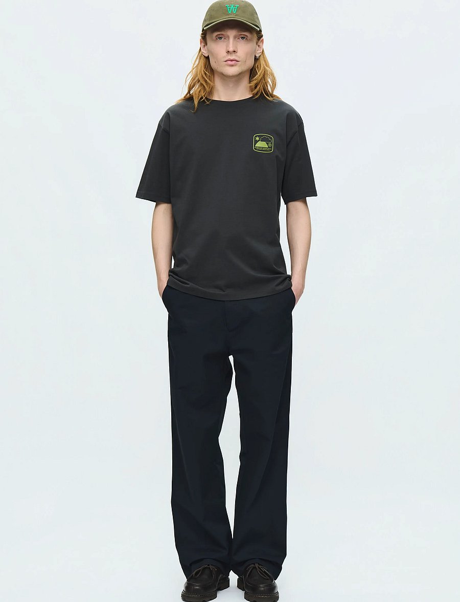 WOOD WOOD - WWAce outsider tee 25419 - lühikeste varrukatega t-särgid - pirate black - 4