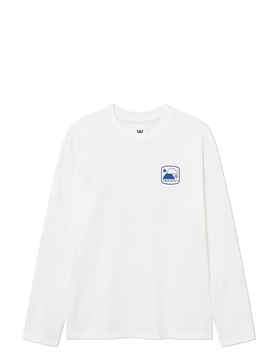 WOOD WOOD - WWLiam outsider LS tee 25419 - langærmede t-shirts - bright white - 1