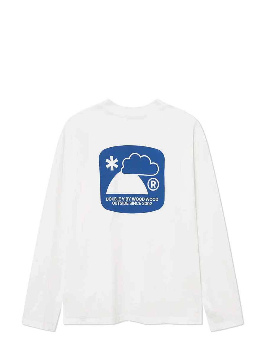 WOOD WOOD - WWLiam outsider LS tee 25419 - langærmede t-shirts - bright white - 2