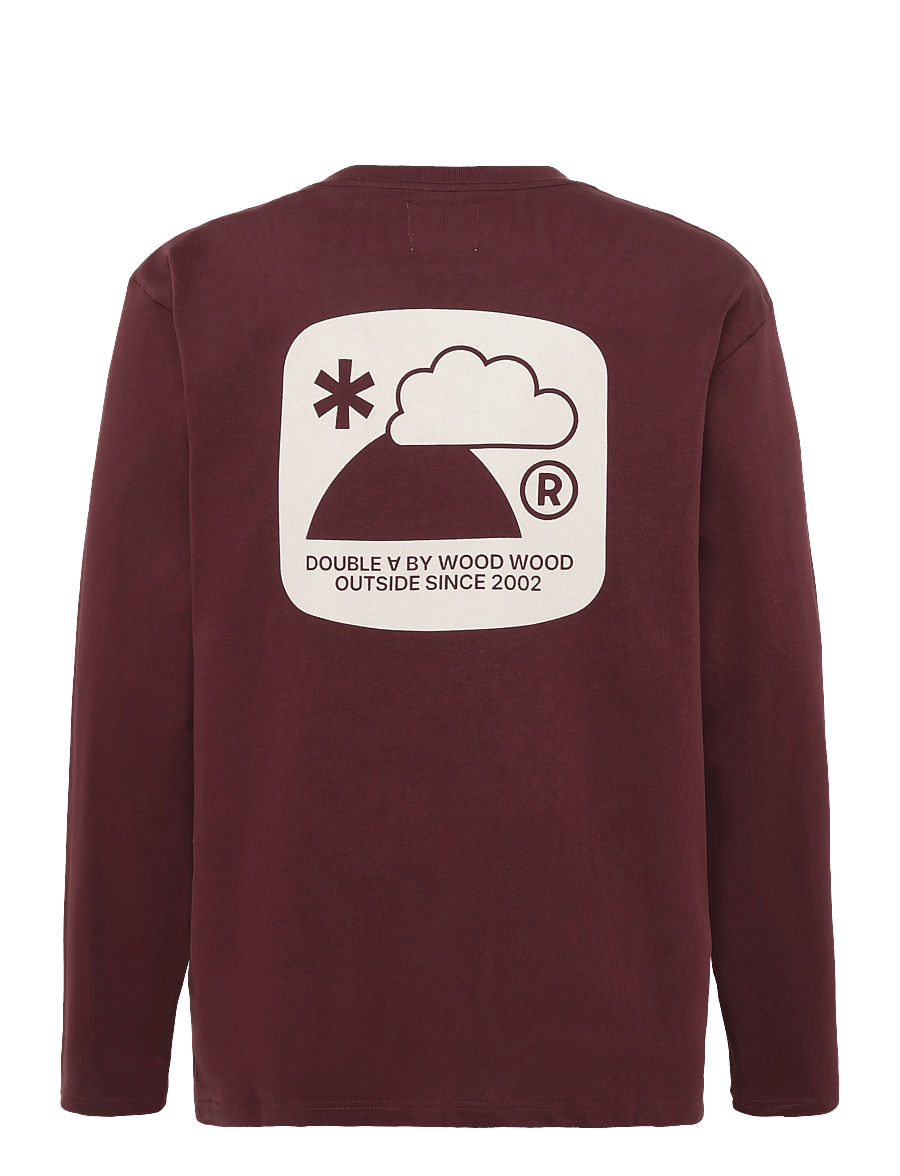 WOOD WOOD - WWLiam outsider LS tee 25419 - långärmade t-shirts - decadent chocolate - 2