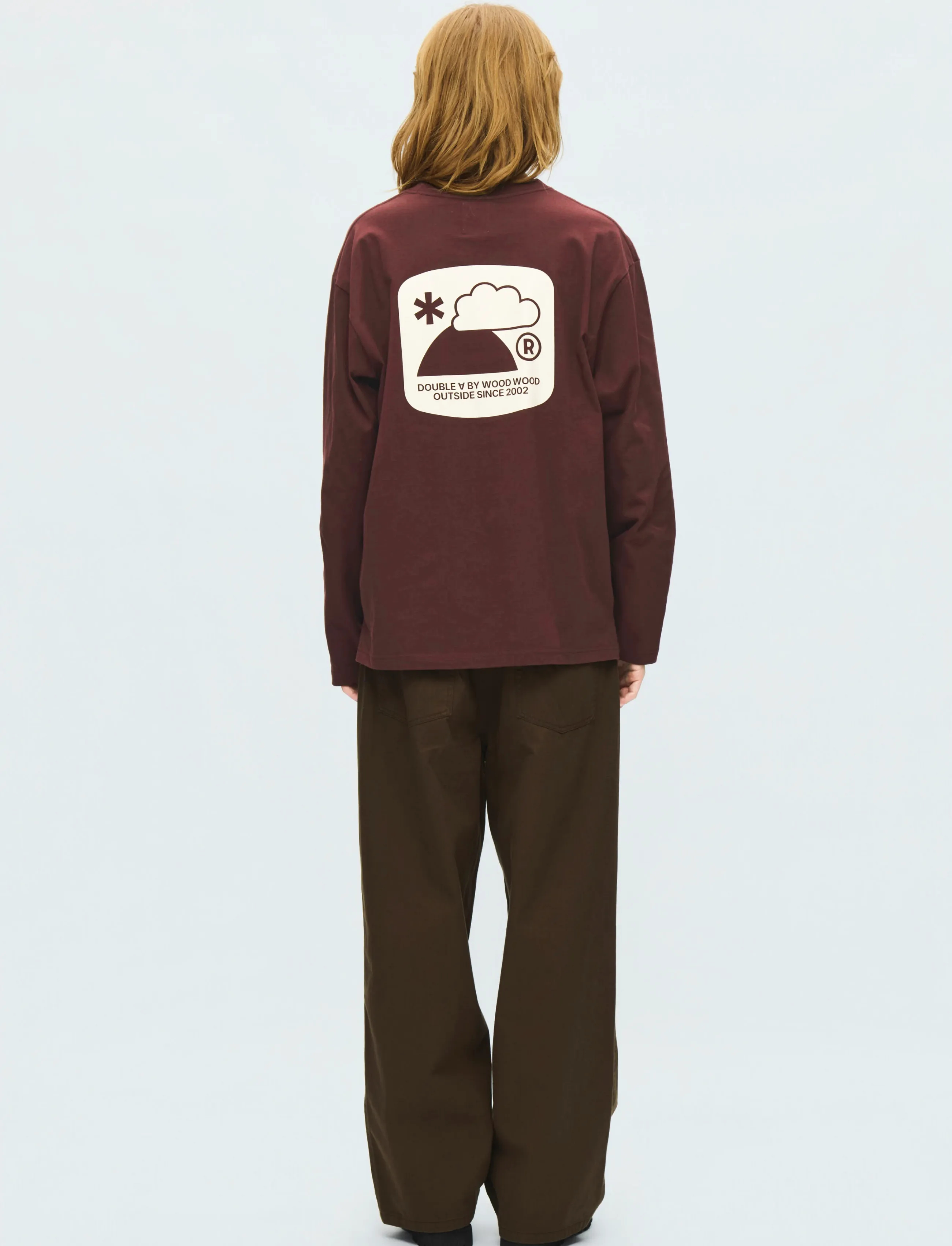 WOOD WOOD - WWLiam outsider LS tee 25419 - långärmade t-shirts - decadent chocolate - 5