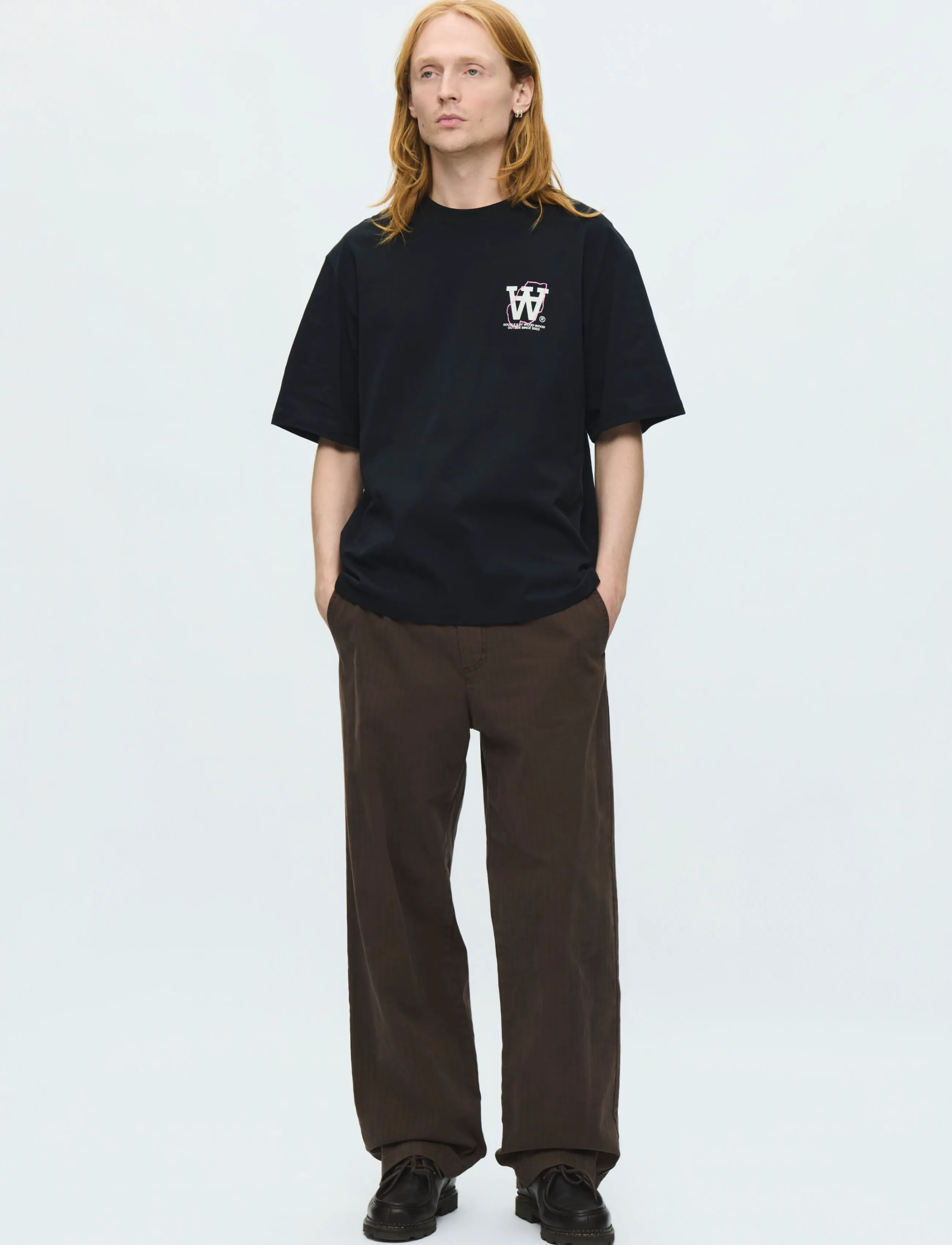 WOOD WOOD - WWLiam map tee 25220 - kurzärmelige t-shirts - black - 3