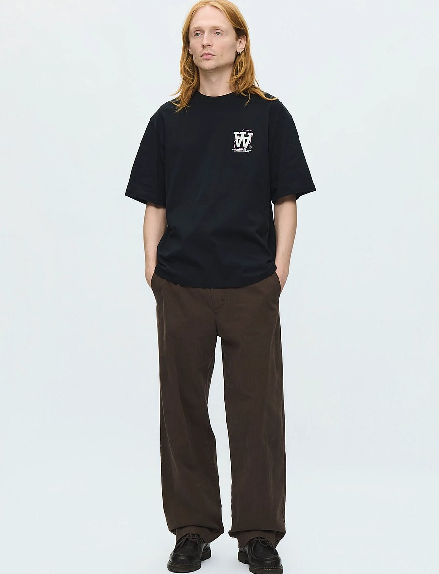 WOOD WOOD - WWLiam map tee 25220 - kurzärmelige t-shirts - black - 3