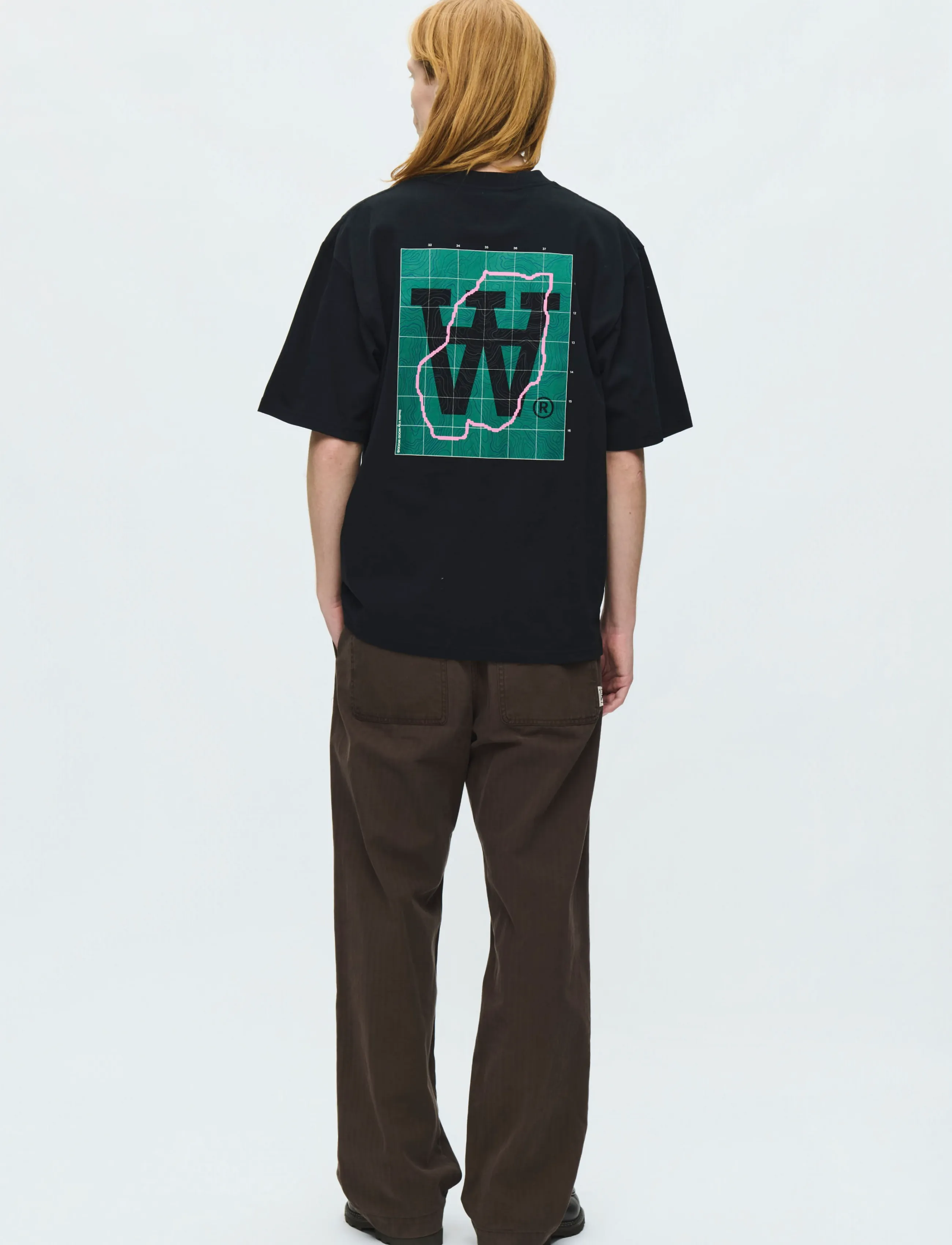 WOOD WOOD - WWLiam map tee 25220 - kurzärmelige t-shirts - black - 4