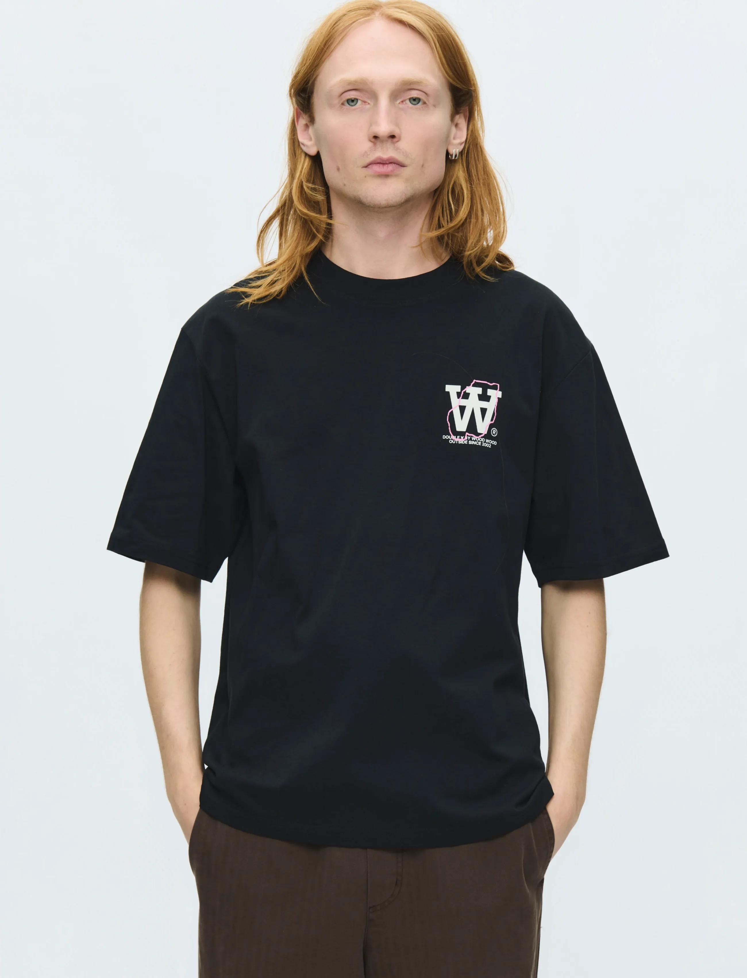 WOOD WOOD - WWLiam map tee 25220 - kurzärmelige t-shirts - black - 5