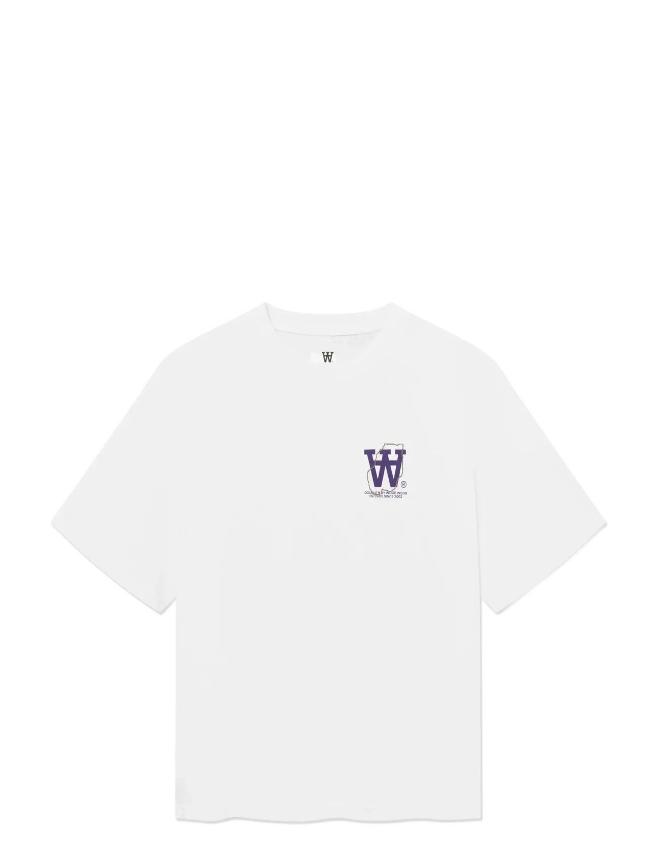 WOOD WOOD - WWLiam map tee 25220 - bright white - 1