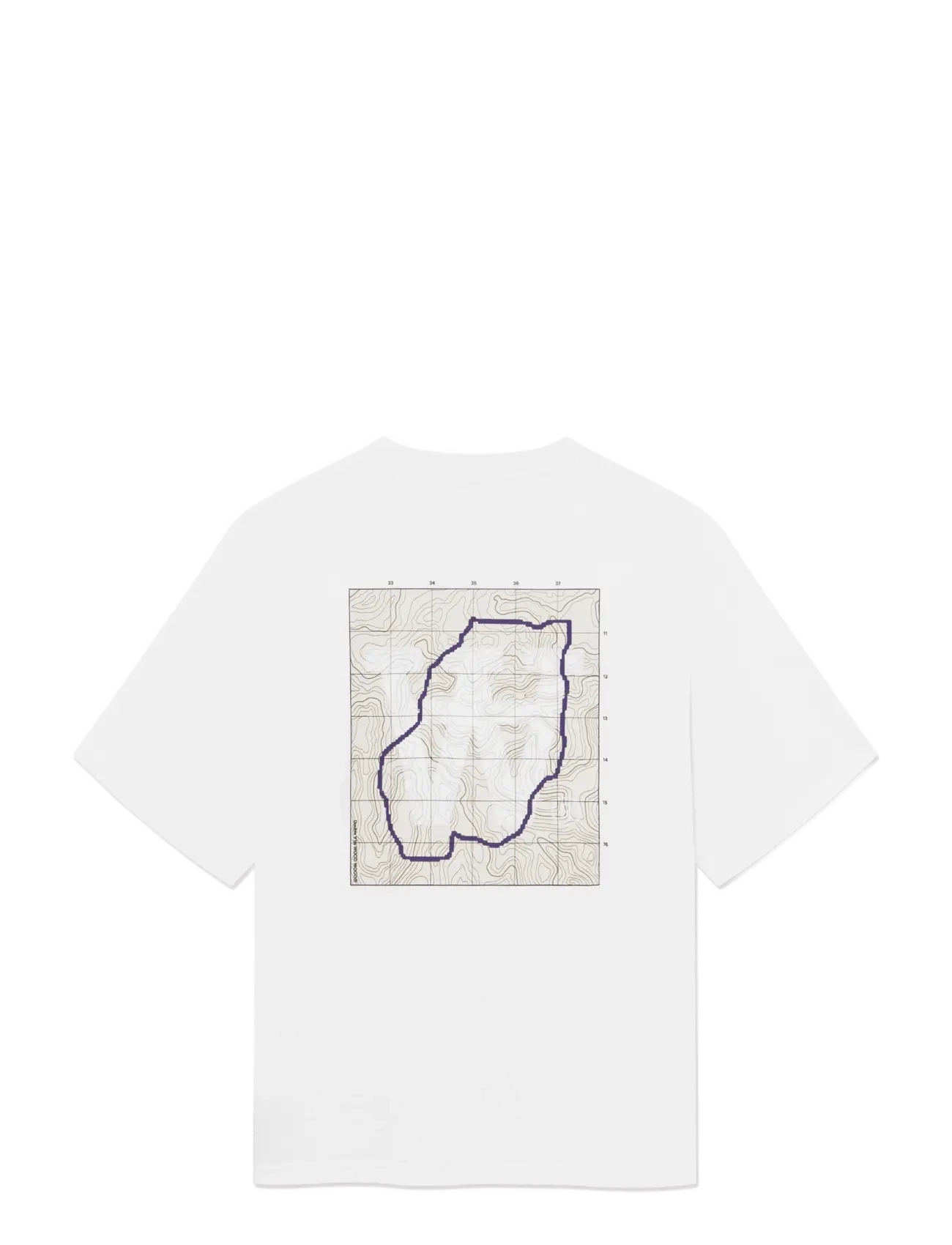 WOOD WOOD - WWLiam map tee 25220 - bright white - 2