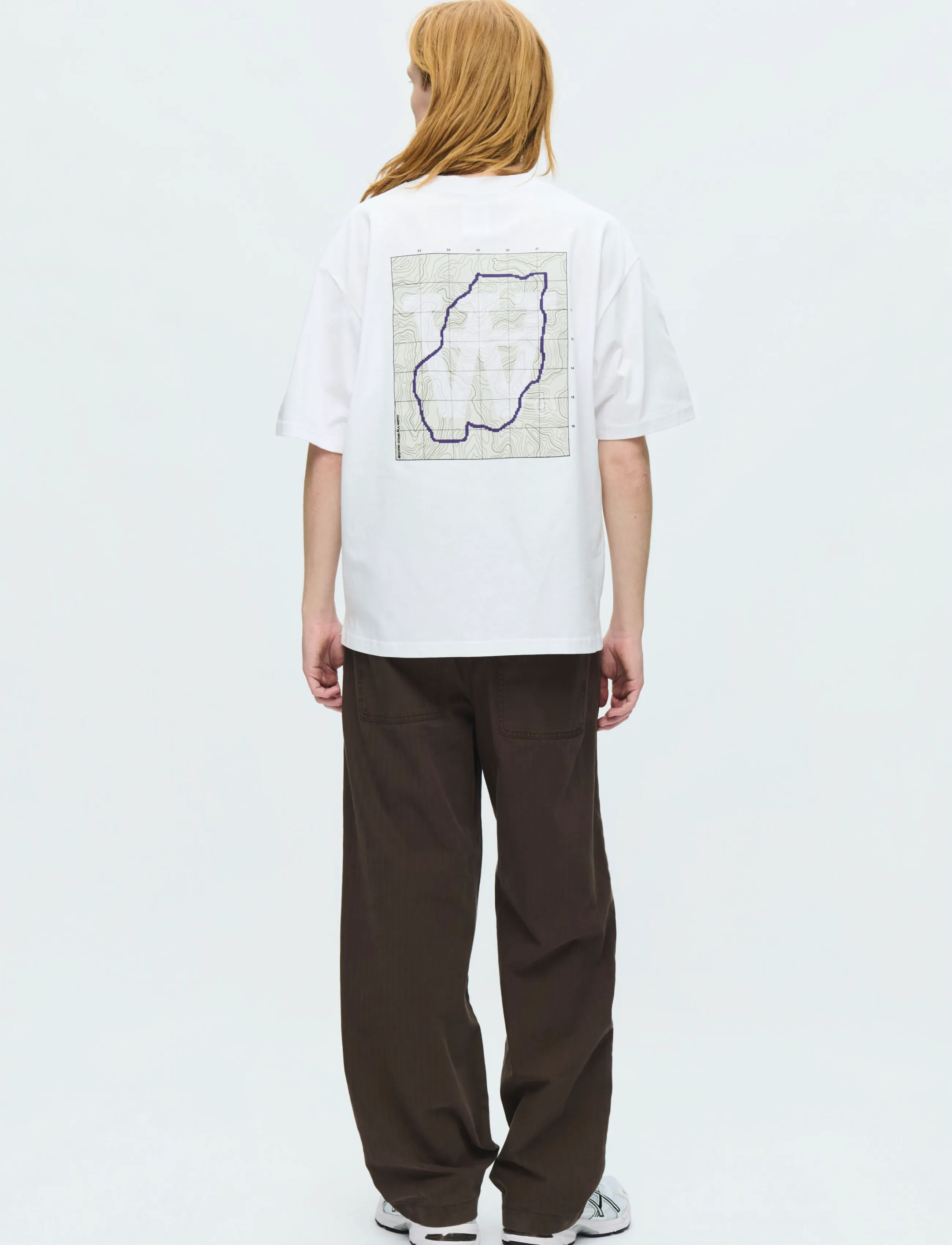 WOOD WOOD - WWLiam map tee 25220 - bright white - 4