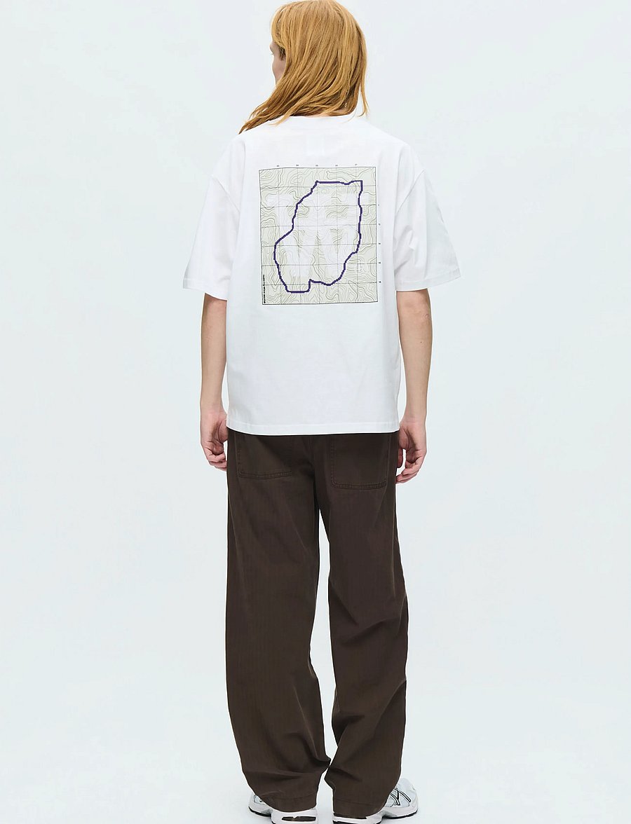 WOOD WOOD - WWLiam map tee 25220 - kurzärmelige t-shirts - bright white - 4