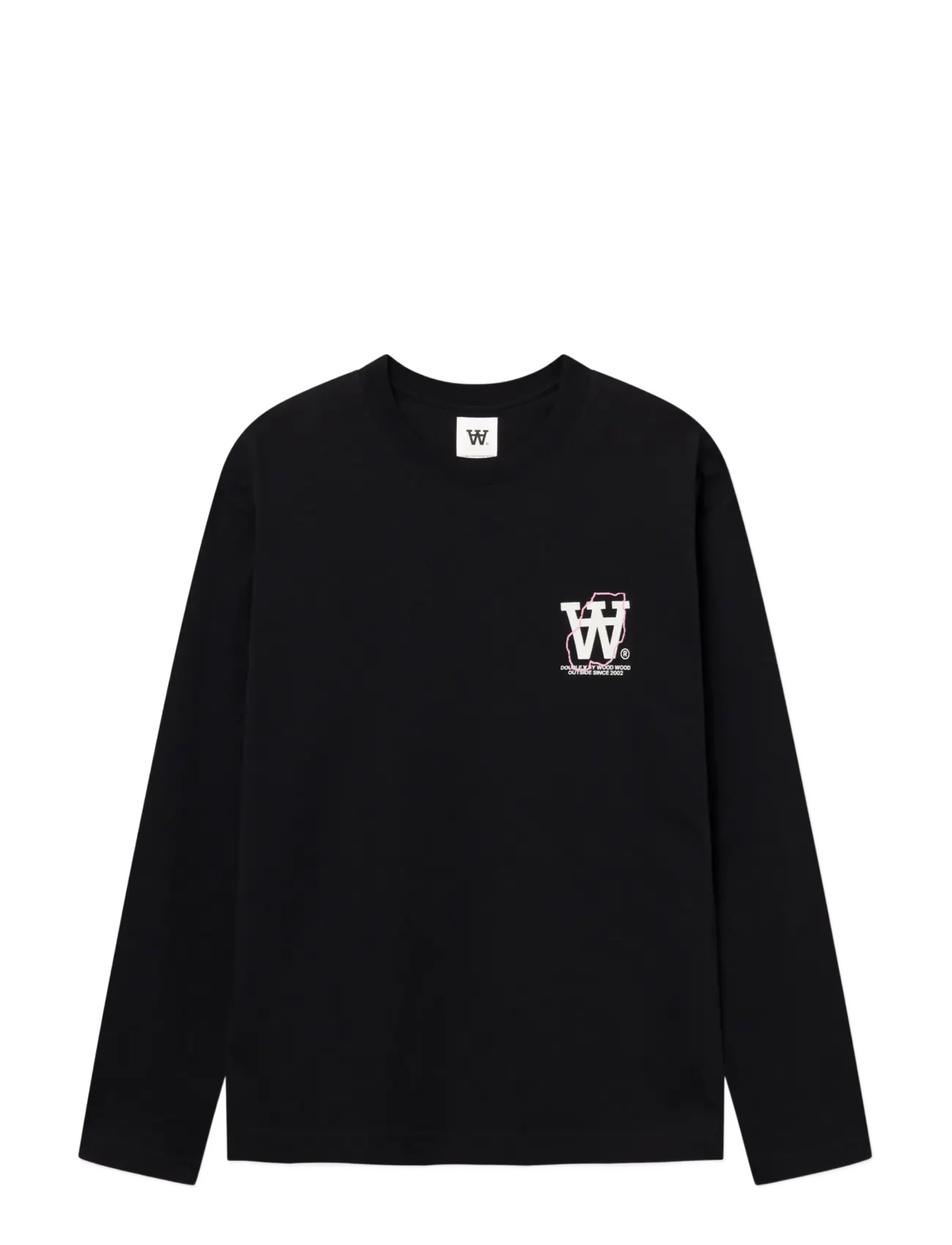WOOD WOOD - WWLiam map LS tee 25220 - langärmelige t-shirts - black - 1