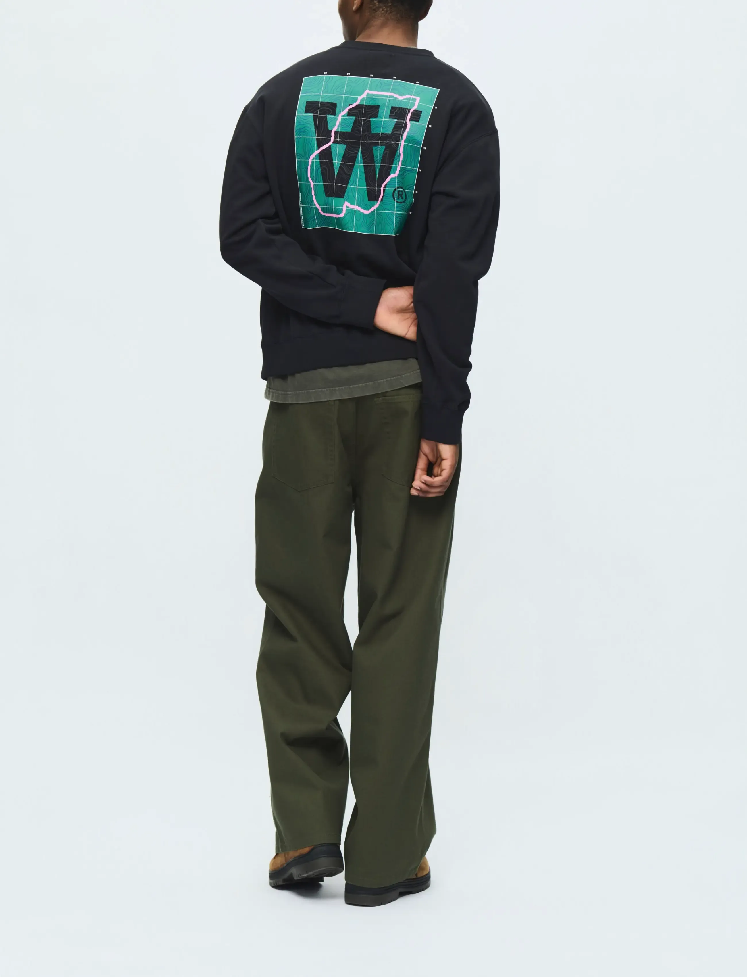 WOOD WOOD - WWJames map crew neck 25219 - black - 4